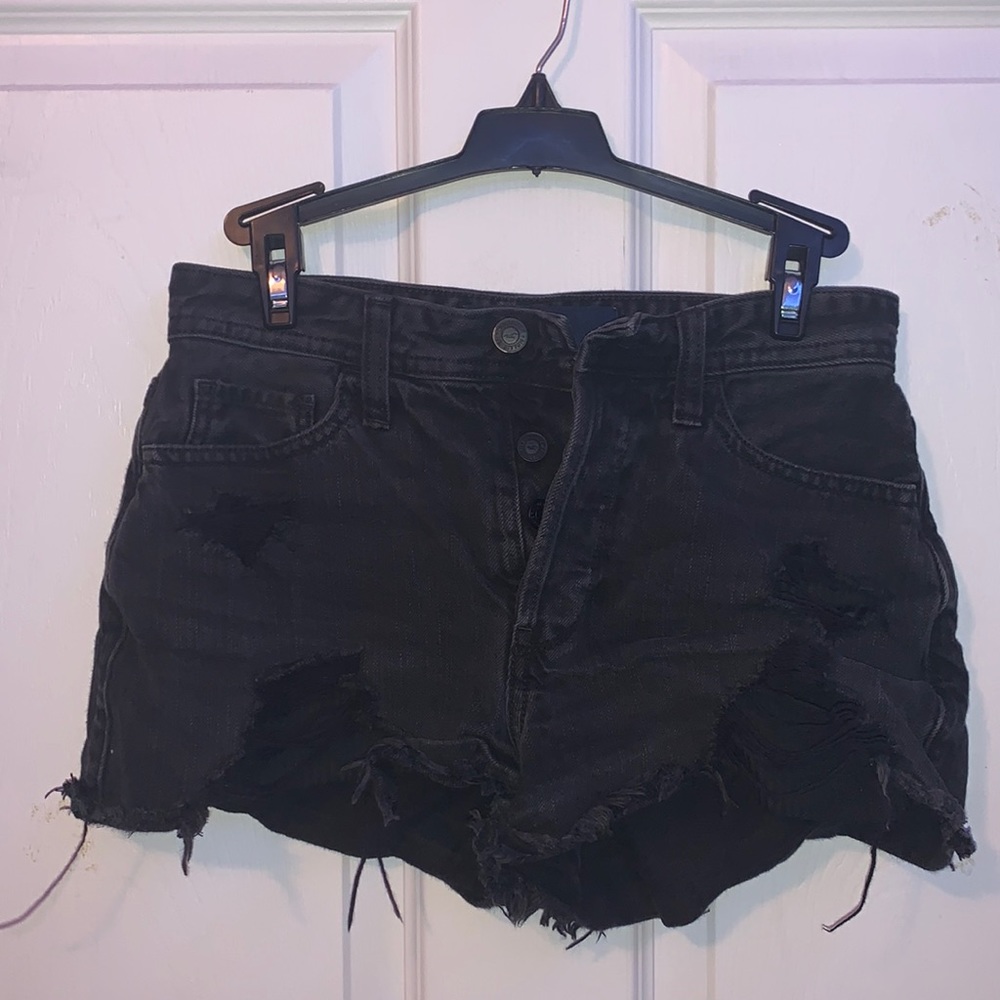 Black Jean Shorts